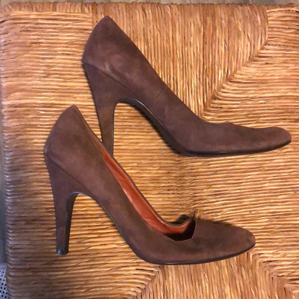 Brown Suede Pumps